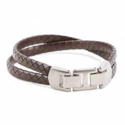 Bijoux Et Décorations Bracelet Fossil - Leather Essentials JF03685040 Brown Marron