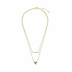 Bijoux Et Décorations Collier Fossil - Aventurine JA7112710 Gold Or