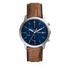 Montres Montre Fossil - Minimalist Chronograph FS5928 Brown/Navy Marron
