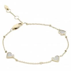 Bijoux Et Décorations Bracelet Fossil - Paper Glitz JF03940710 Gold Or