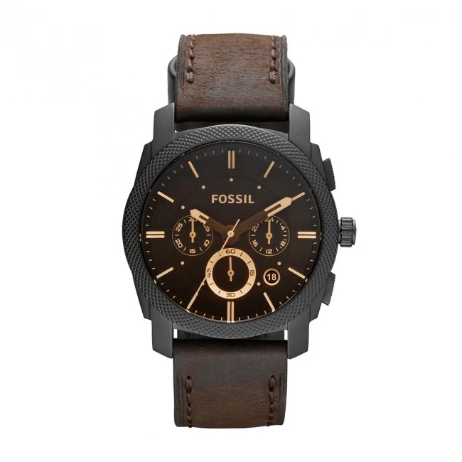 Montres Montre Fossil - Machine FS4656 Dark Brown/Black Marron 3 Montres Montre Fossil - Machine FS4656 Dark Brown/Black Marron