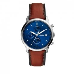 Joop! Soldes Boutique 27 Montres Montre FOSSIL - Minimalist Chrono FS5850 Brown/Silver Marron, Argent